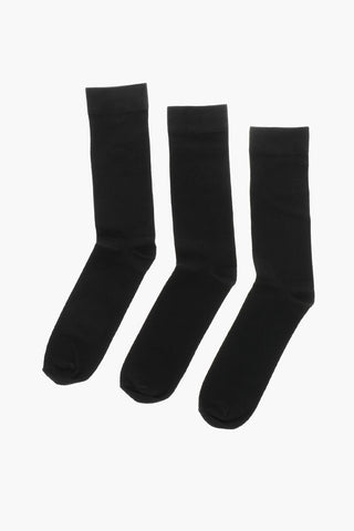Set mit 3 Paar Socken SKM-RAYTHREEPACK-R aus Baumwolle und Nylon mit Monogramm