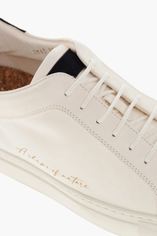 Leather Low Top Sneakers with Suede Details