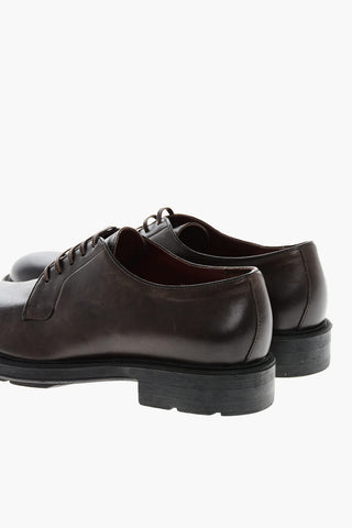 Scarpe Derby in Pelle a Tinta Unita