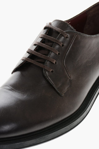 Scarpe Derby in Pelle a Tinta Unita