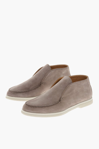 Solid Color Suede Slip On Shoes
