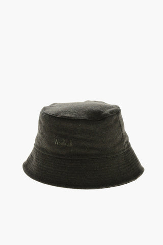 Bucket Hat aus Wollmischung mit gesticktem Logo