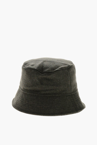 Bucket Hat aus Wollmischung mit gesticktem Logo