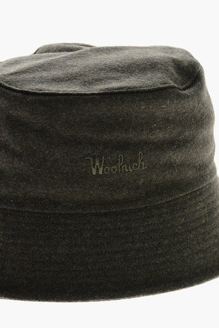 Bucket Hat aus Wollmischung mit gesticktem Logo