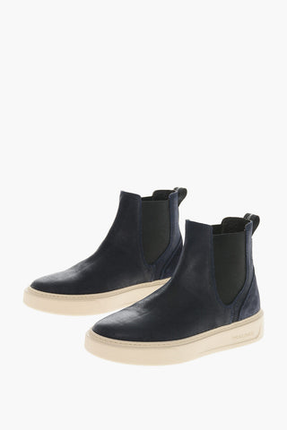Brushed Suede CLASSIC COURT Chealsea Booties with Rubber Sole
