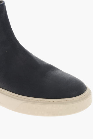 Brushed Suede CLASSIC COURT Chealsea Booties with Rubber Sole