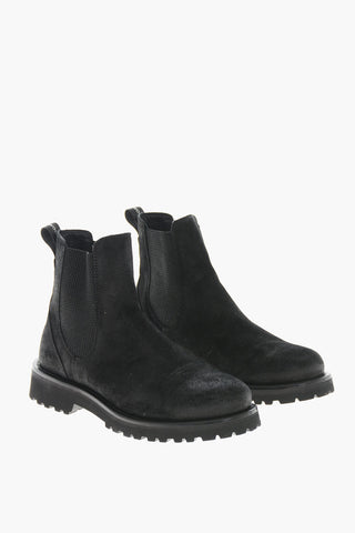 Suede Chelsea Boots with Lug Sole