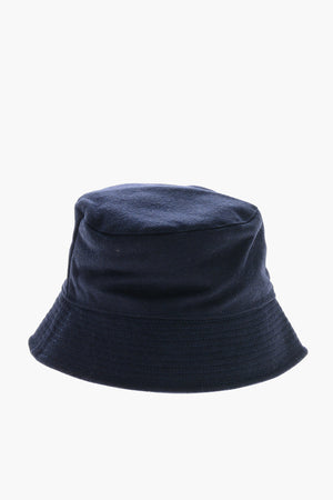 Cappello Bucket in Misto Lana con Logo Ricamato