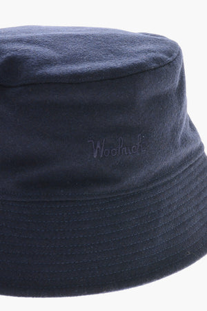 Cappello Bucket in Misto Lana con Logo Ricamato