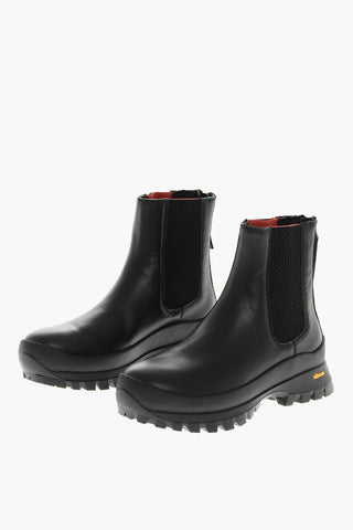 Chelsea-Stiefeletten aus Leder HIKING mit grobstolliger Sohle