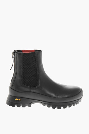 Chelsea-Stiefeletten aus Leder HIKING mit grobstolliger Sohle