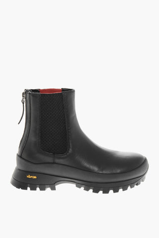 Chelsea-Stiefeletten aus Leder HIKING mit grobstolliger Sohle