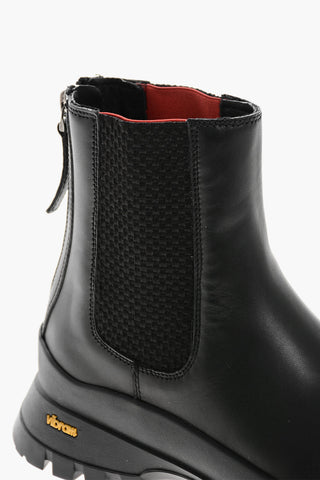 Chelsea-Stiefeletten aus Leder HIKING mit grobstolliger Sohle