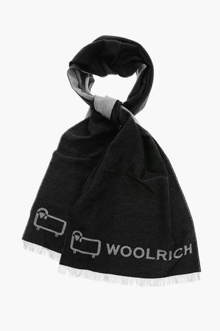 Virgin Wool Scarf with Jacquard Logo