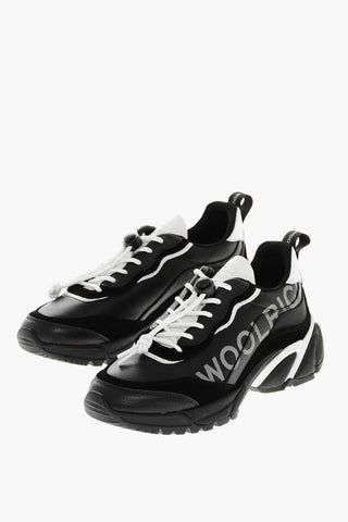 Sneaker TECH RUNNER aus genarbtem Leder mit gedrucktem Logo