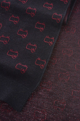 Sciarpa in Misto Alpaca Jacquard con Motivo Sheep