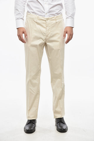 ID Pantaloni in Cotone con Tasche a Filo