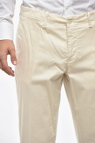 ID Pantaloni in Cotone con Tasche a Filo
