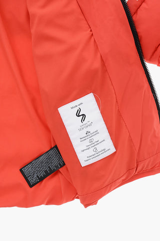 Zweifarbige Jacke mit abnehmbarer Kapuze