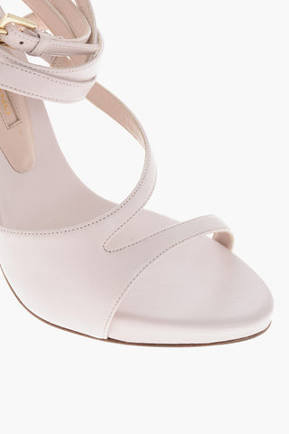 Leather Lace-Up Sandals with 13cm Heel