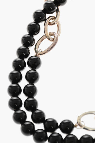 Silver Chain Necklace SOLIDITY with Beads