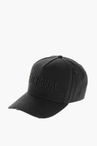 Solid Color GOTH GURL Cap with Embossed Embroidery