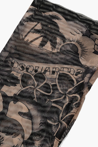 Patterned Single Tulle Sleeve