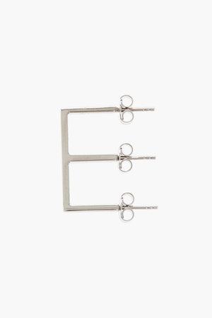 Single Silver Earring E-Shaped