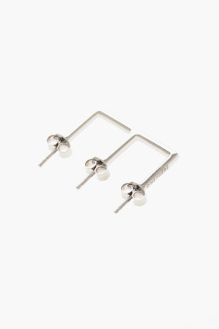 Single Silver Earring E-Shaped