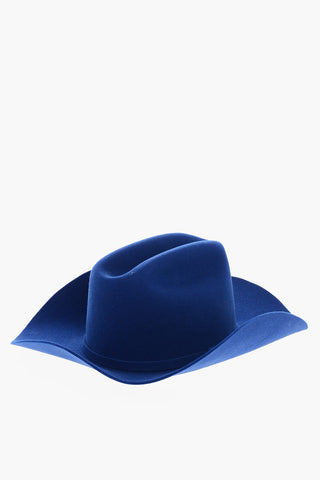 205W39NYC Cappello Cowboy in Tinta Unita con Ricamo