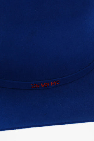 205W39NYC Cappello Cowboy in Tinta Unita con Ricamo