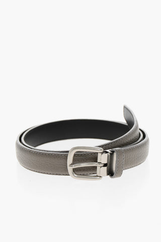 HOMME PLUS Textured Leather Belt 30mm