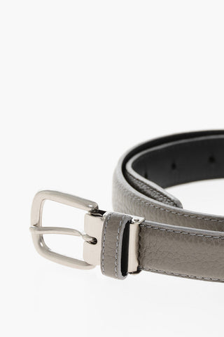 HOMME PLUS Textured Leather Belt 30mm