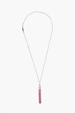 Silver Chain Necklace with Pill Holder Pendant
