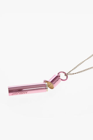 Silver Chain Necklace with Pill Holder Pendant