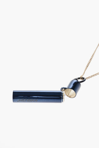 Silberne Gliederkette mit Pillenbehälter-Anhänger