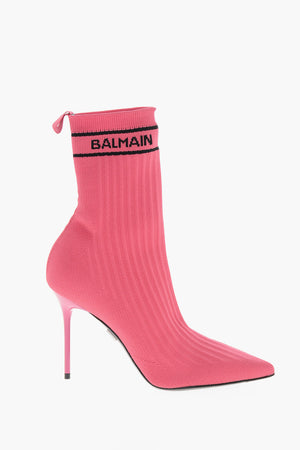 Sock-Stiefeletten SKYE-KNIT aus Rippstoff mit 10 cm Absatz