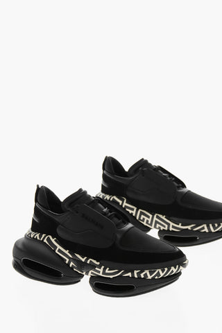 Suede B BOLD Low Top Sneakers with Monogram and Air Bubble Sole