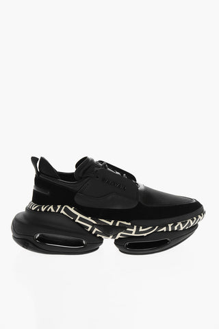 Suede B BOLD Low Top Sneakers with Monogram and Air Bubble Sole