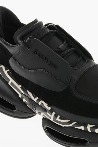 Suede B BOLD Low Top Sneakers with Monogram and Air Bubble Sole