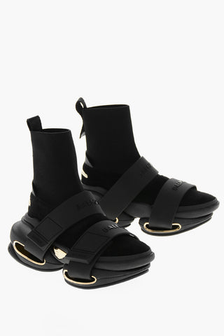 Suede Sock B BOLD STRAP Sneakers with Touch Strap Closure