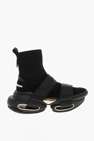 Suede Sock B BOLD STRAP Sneakers with Touch Strap Closure