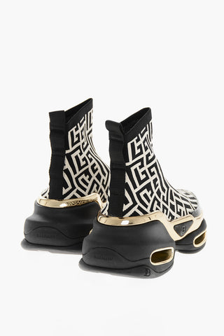 All-Over Monogram B BOLD HIKING Sock Sneakers with Golden-Effect Sole