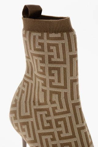 Trochetti Socks SKYE In Tessuto Monogram con Tacco 10cm 