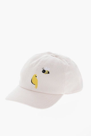 Baseball Hat BIRD AND BEE Ribbed With Embroidery