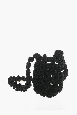 Geflochtene Velours-Tasche