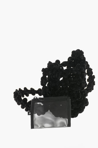 Geflochtene Velours-Tasche