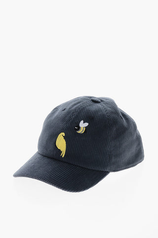 Baseball Hat BIRD AND BEE Ribbed With Embroidery