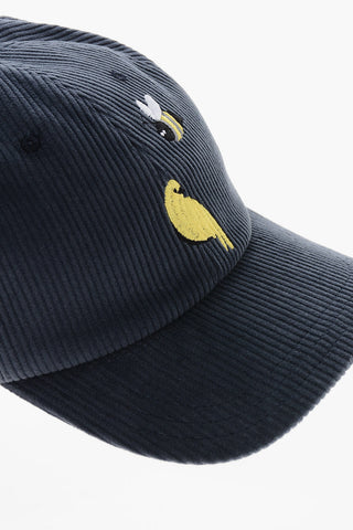 Baseball Hat BIRD AND BEE Ribbed With Embroidery