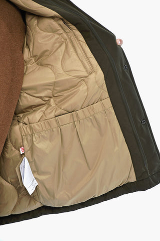 Padded Overshirt DUSTER WORK with Ribbed Collar